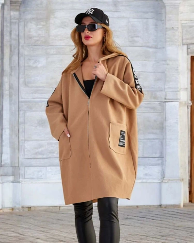 Royalfashion Veste femme a'la manteau jusqu'aux genoux