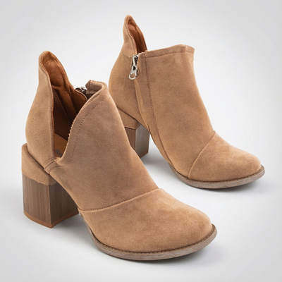 Bottes pour femmes marron clair avec découpes Plinara - Footwear