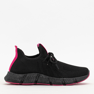 Chaussures de sport pour femmes noires et fuchsia Bommgi - Footwear