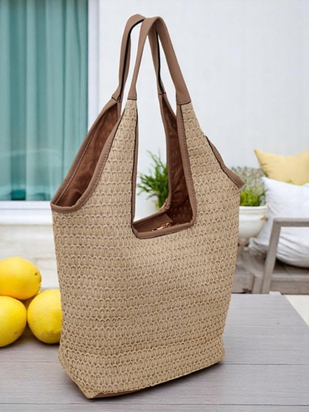 Royalfashion Grand Sac en Paille pour Femme Casa Sol