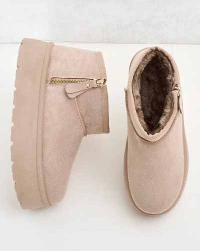 Royalfashion Bottes de neige à plateforme pour femmes a'la Delgadi