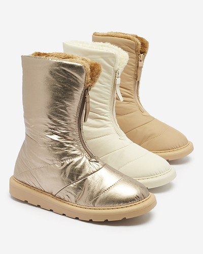 Pink-gold chaussures pour femmes a'la bottes de neige Tirigga- Footwear