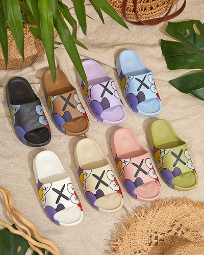 Pantoufles pour femmes vertes par Elmino - Chaussures