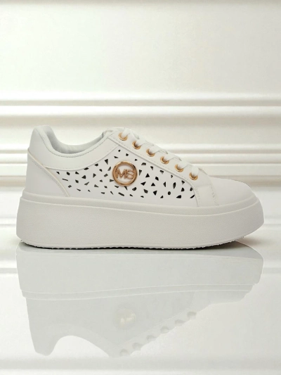 Aurelia Bianca – Sneakers Plateforme Blanches Royalfashion Écru