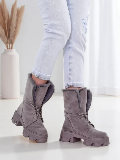Royalfashion Bottines à lacets pour femmes Cavenma