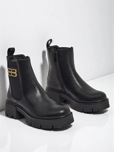 Bottines pour femmes en cuir écologique Fravine