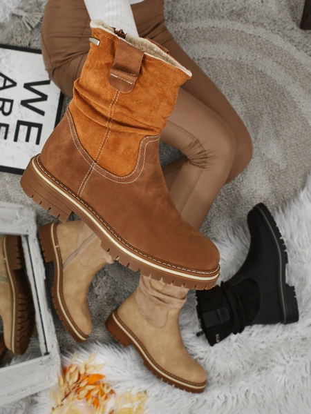 Bottines hautes pour femmes en éco-daim Liora