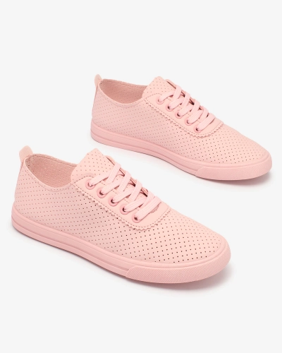 Royalfashion Tennis ajourées pour femme rose Salomp