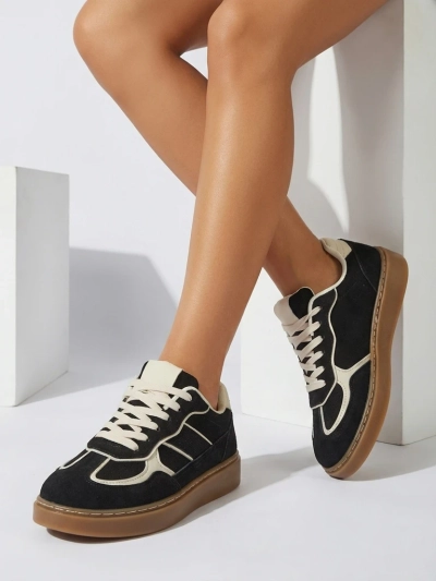 Baskets pour Femmes Flora Noires Écologiques Sportives pour Tous les Jours