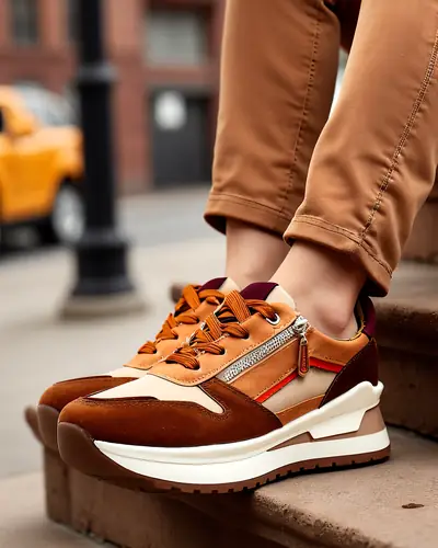 Royalfashion Chaussures de sport pour femmes avec un talon caché Bessase