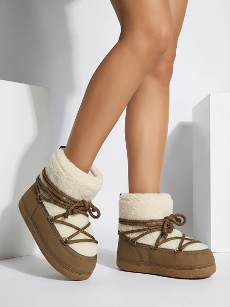 Bottes de neige pour femmes avec peau de mouton Uvella