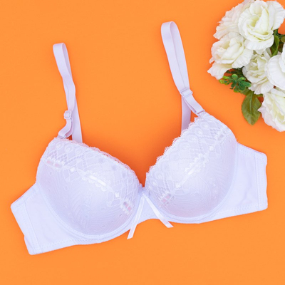 Blanc Soutien-gorge push-up pour femmes - Sous-vêtements