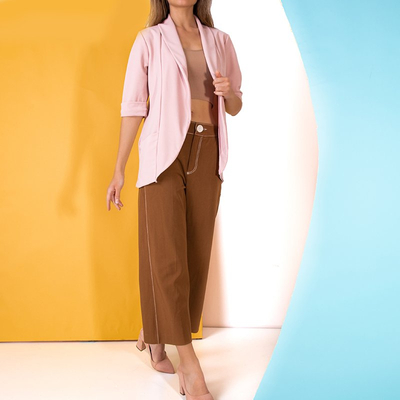 Cape femme rose clair sans fermeture - Vêtements