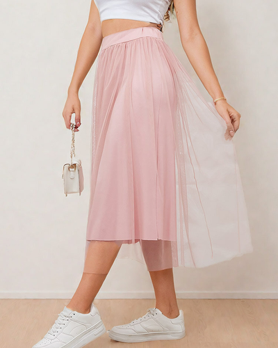 Royalfashion Jupe midi double épaisseur pour femme