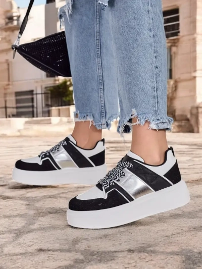 Royalfashion Baskets de sport à plateforme pour femmes Gevigos