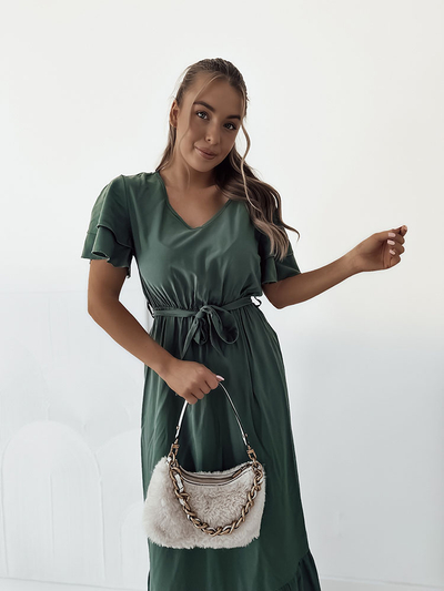 Royalfashion Robe midi simple pour femme