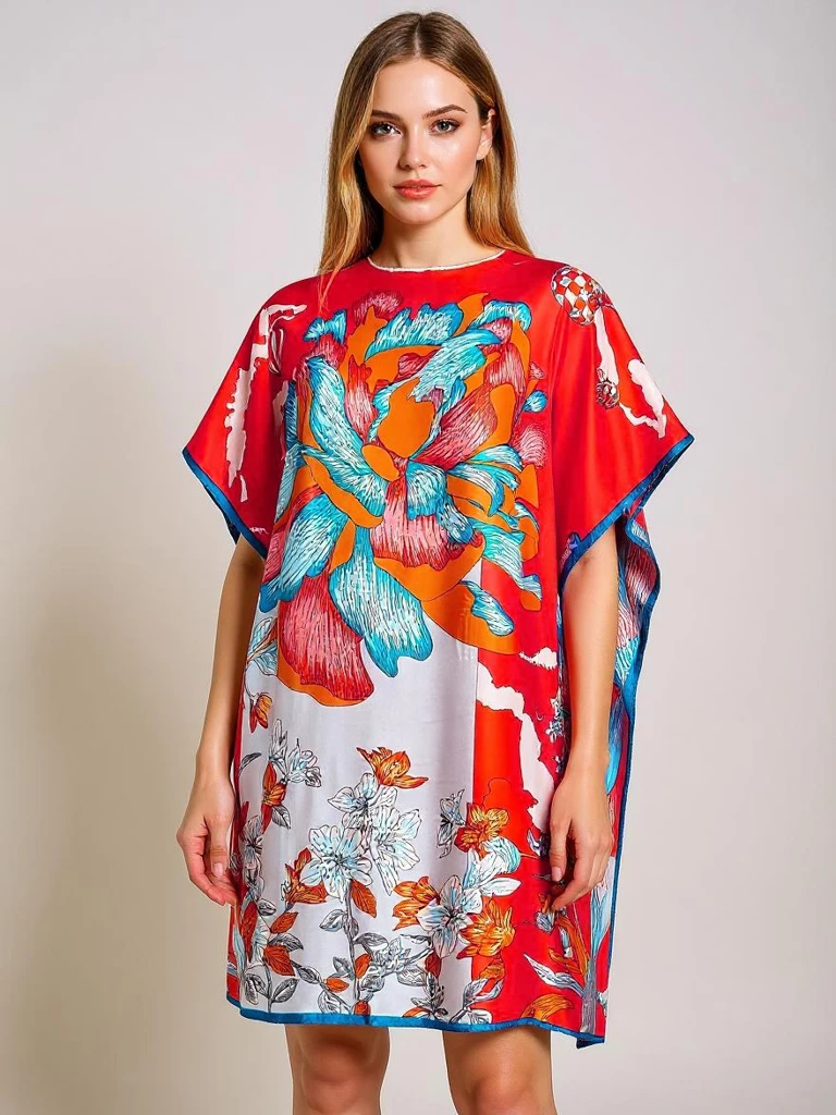 Robe paréo longueur genou Royalfashion Calista – élégance multicolore