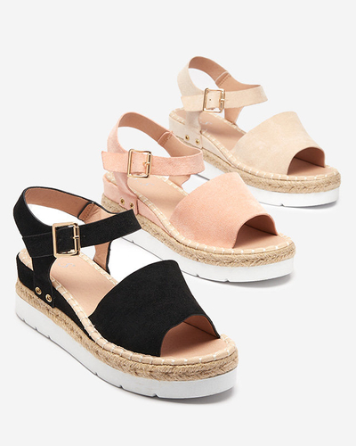 OUTLET Sandales compensées roses pour femme Setovia - Footwear