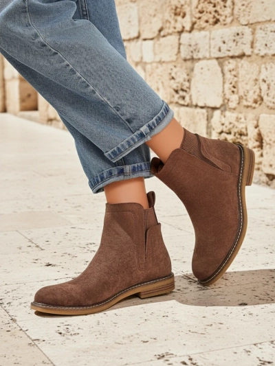 Bottines Chelsea pour femmes en éco-daim Veysi