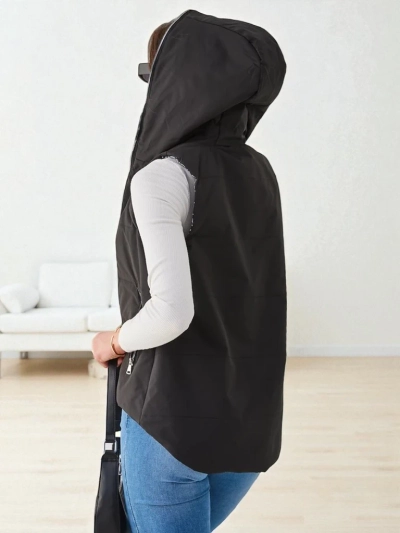 Royalfashion Long gilet matelassé pour femmes