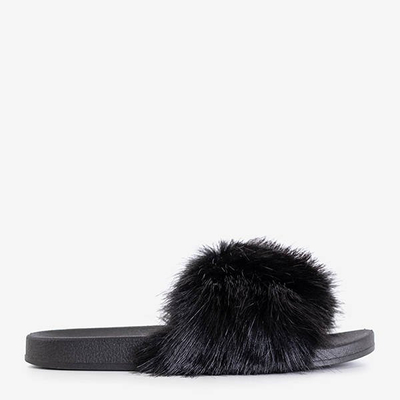 Chaussons Nonni fille noirs avec fourrure - Footwear