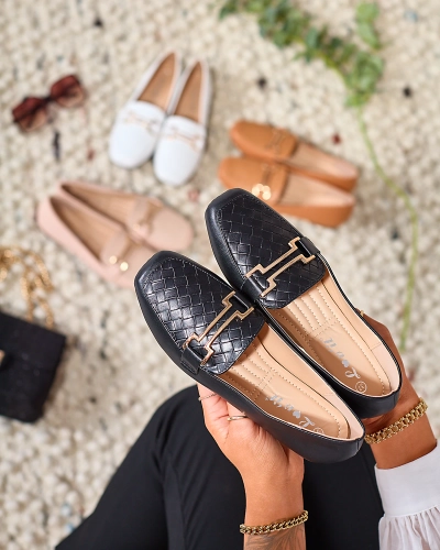 Royalfashion Mocassins femme noir Bulerol