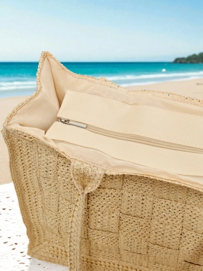 Royalfashion Grand sac à main en paille pour femme Ariadne Raffia