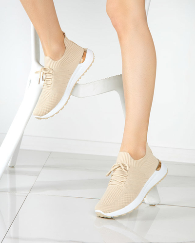 OUTLET Chaussures de sport femme en tissu beige Erina - Footwear