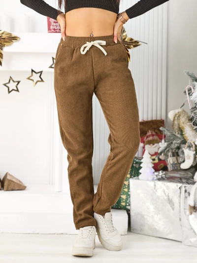 Royalfashion Pantalons de survêtement chauds pour femmes de grande taille