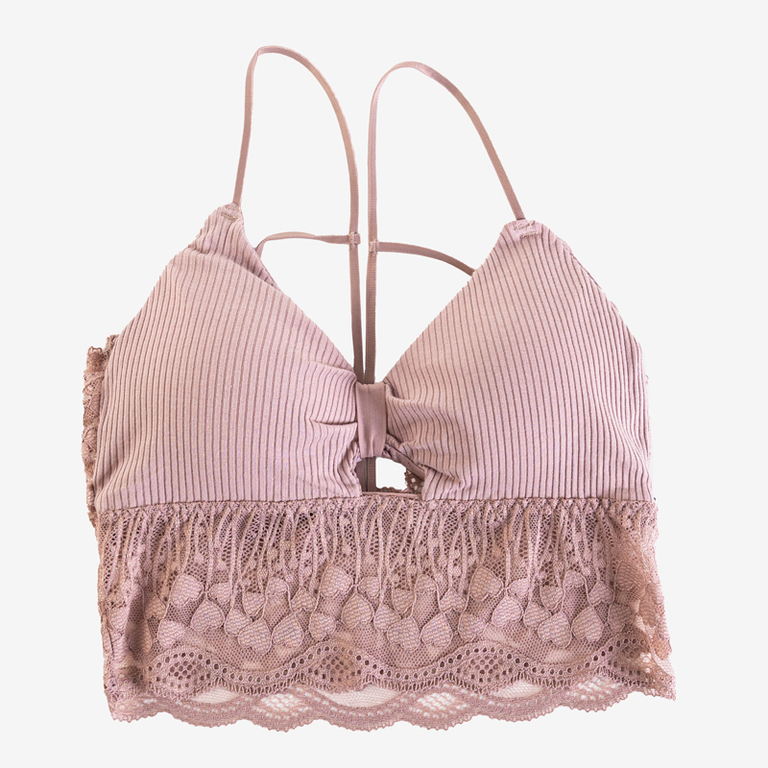 Brassière rose foncé avec dentelle - Sous-vêtements