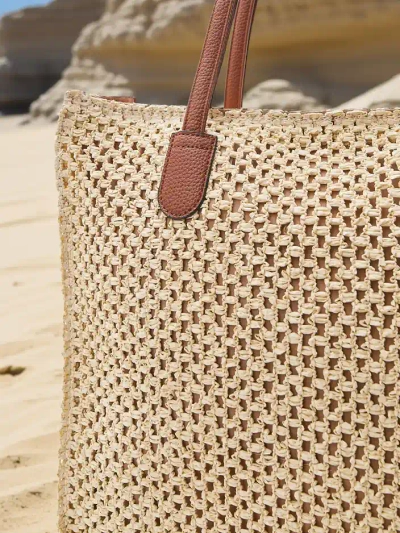 Royalfashion Grand sac d'été en paille pour femmes