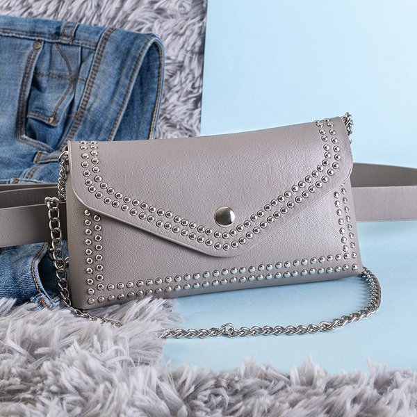Petit sac rein gris avec strass - Sacs à main