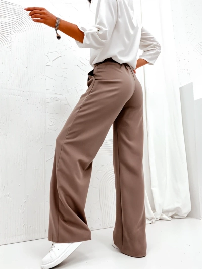Pantalons larges en tissu pour femme Royalfashion