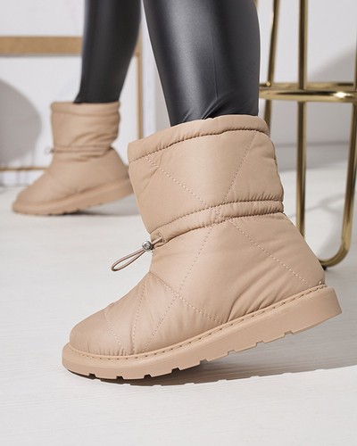 Bottes isolées marron clair pour femmes a'la bottes de neige Kaliolen - Chaussures