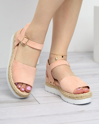 OUTLET Sandales compensées roses pour femme Setovia - Footwear