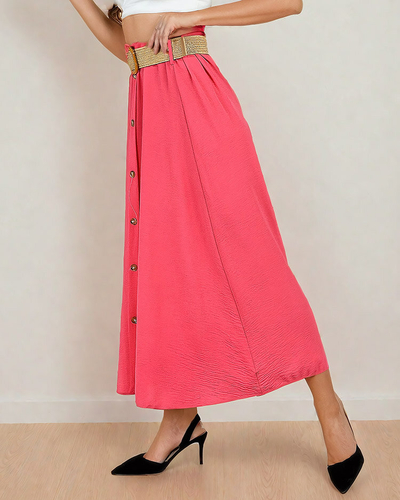 Royalfashion Jupe midi pour femme avec ceinture