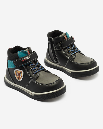 Bottes noires pour garçons Wiasio- Footwear