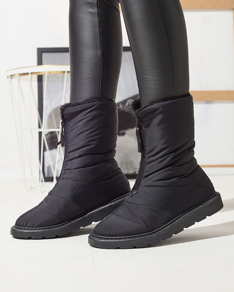 Bottes noires pour femmes a'la bottes de neige Tirigga- Footwear
