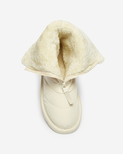 Beige chaussures pour femmes a'la bottes de neige Tirigga- Footwear