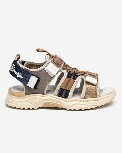 Sandale enfant beige à scratch Meteris - Chaussures