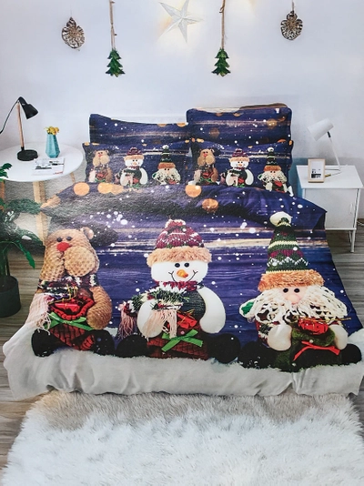 Ensemble de literie de Noël Royalfashion 160x200 en 3 pièces