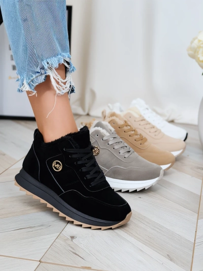 Royalfashion Noir Chaussures de sport isolées pour femme Lahho
