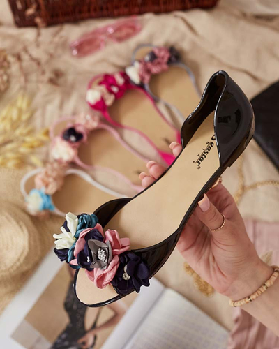 Royalfashion Ballerines en caoutchouc avec fleur Koddies