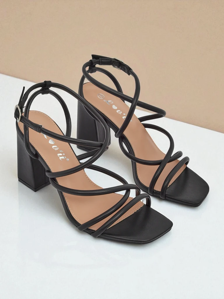 Sandales à talon carré pour femmes Royalfashion Elysia