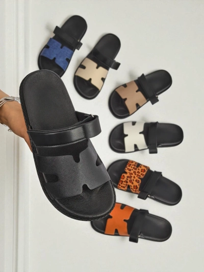 Royalfashion Chaussons en éco-cuir pour femme FlexiComfi