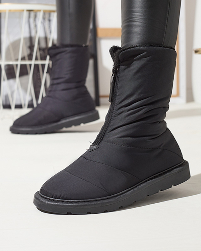 Bottes noires pour femmes a'la bottes de neige Tirigga- Footwear