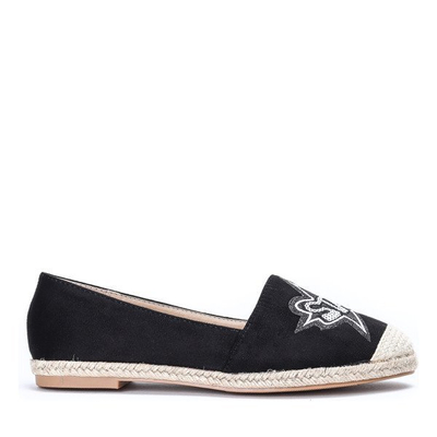 OUTLET Espadrilles noires avec un patch Borneo - Chaussures