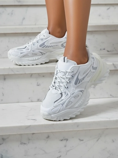 Gloriosa Baskets Blanches pour Femmes en Cuir Écologique