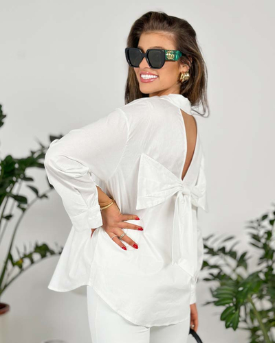 Royalfashion Chemise femme avec nœud