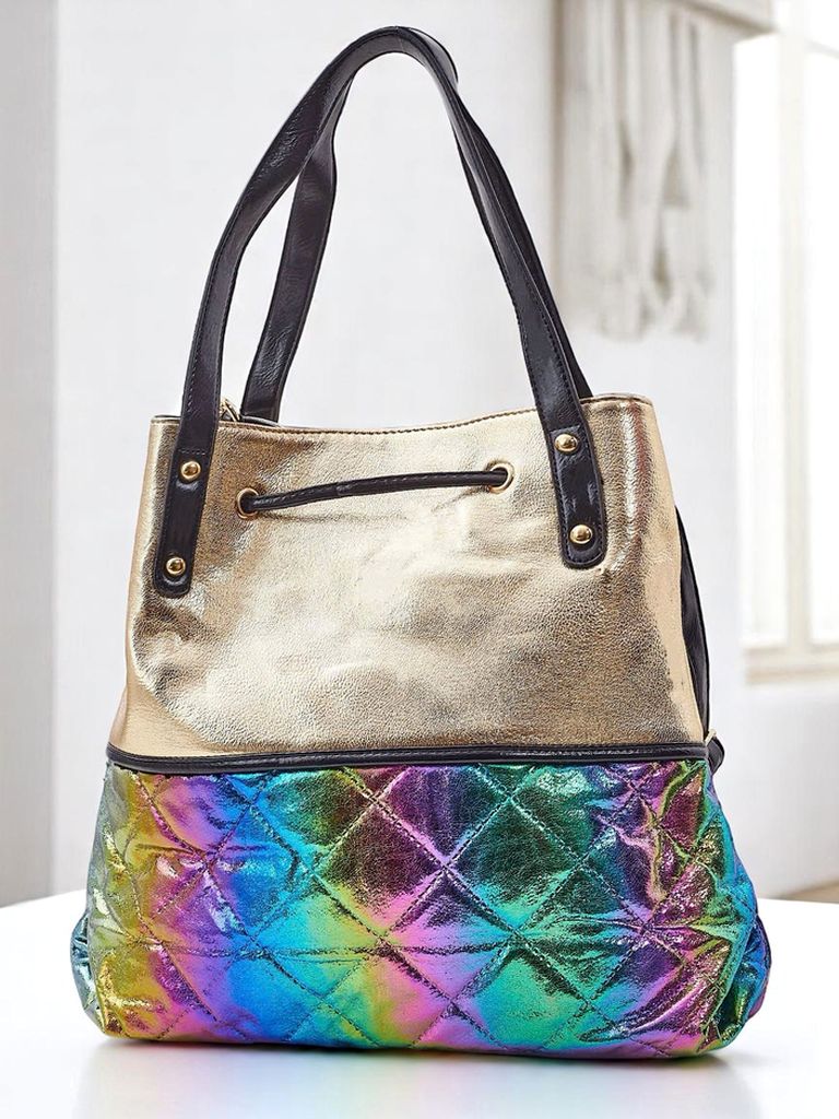 Royalfashion Grand sac à main femme Golden Luxe Shopper